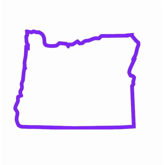 State Map Outline Oregon Vinyl Decal Sticker UV & Waterproof Bumper Window Laptop Automotive Water Bottle Gift accessories – PURPLE 4.5"
