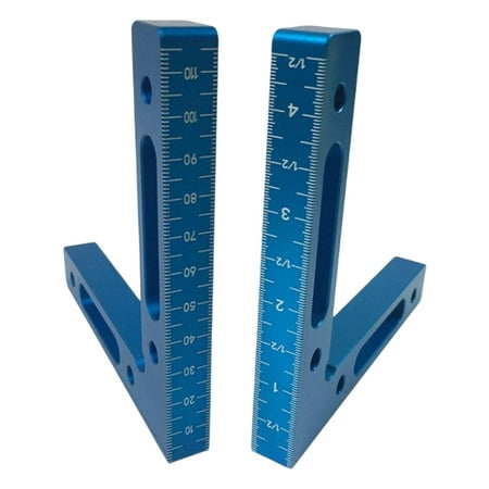 

Professional Right Angle Clamps Ruler Corner Clamp Metric & inch 90 Degree Positioning Squares for Carpenter Protractor Woodworking Drawers