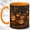 Orange, variant on Forest Jack O Lantern Coffee Mug, Autumn Pumpkin Mug, Ceramic 11 oz