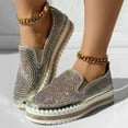 thumbnail image 3 of Mostsola Loafers for Women Glitter Rhinestone Slip on Shoes Casual Platform Walking Shoes, 3 of 8