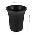 thumbnail image 2 of HOOWIFFY 15Ud Maceteros De En Plástico Negro Para Jardinería Con Y, 2 of 7