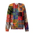 thumbnail image 5 of Hoodies For Women Oversized Winter Cute Sweatshirts Pullover Trendy Fall Clothes, Retro Print Lightweight Design without Pockets for Fall Winter Fashion and Comfort,Orange,2XL, 5 of 8