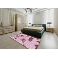 thumbnail image 4 of Ahgly Company Indoor Square Abstract Tulip Pink Abstract Area Rugs, 6' Square, 4 of 6
