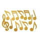 Silhouettes de Note de Musique de Feuille d'Or&44; Pack de 12 – image 1 sur 1
