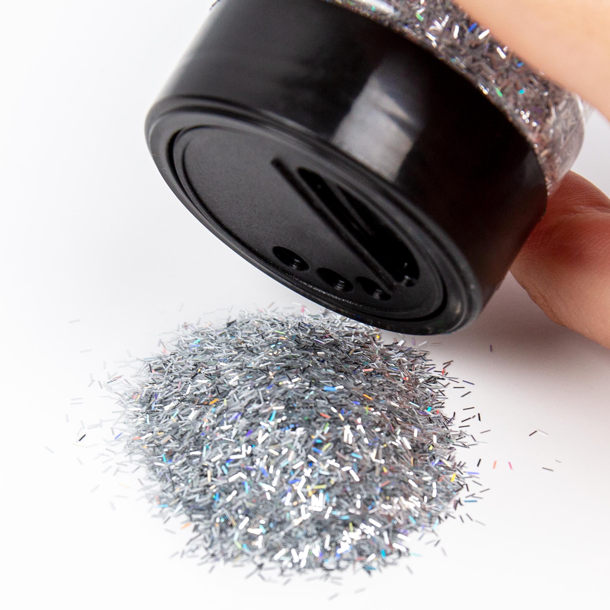 (4 pack) Hello Hobby Holographic Silver Glitter Shaker