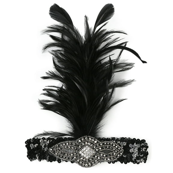 PTOOTP 1920s Headband Elegant Vintage Hair Accessory with Crystals for Decor