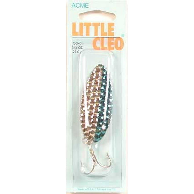 Acme Tackle Little Cleo Fishing Spoon Hammered Nickel/Blue