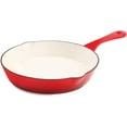 thumbnail image 1 of Crock-Pot 8 Inch Artisan Enameled Non Stick Round Cast Iron Skillet, Scarlet Red, 1 of 2