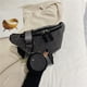 thumbnail image 4 of Bolso De Pecho Riñonera de moda 2 en 1 para mujer, riñonera, monedero para viaje (plata), 4 of 9