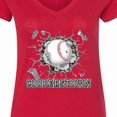 thumbnail image 4 of Inktastic Cooperstown Baseball Breakthrough Women's V-Neck T-Shirt, 4 of 5