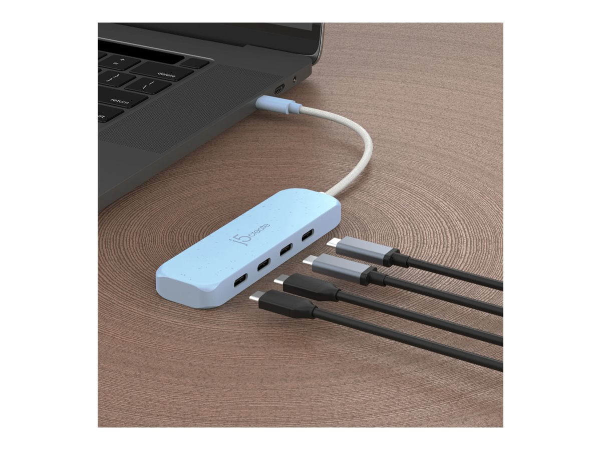 j5create Eco-Friendly 4-Port USB Type-C Hub Pure White (JCH345EW)