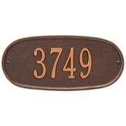 Plaque Std 1-Line Address Wall Plaque in Antique Copper
