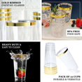 thumbnail image 4 of Efavormart 60 Pack 18oz Gold Rimmed Clear Cocktail Disposable Plastic Glasses For Wedding Banquet Party Events, 4 of 11