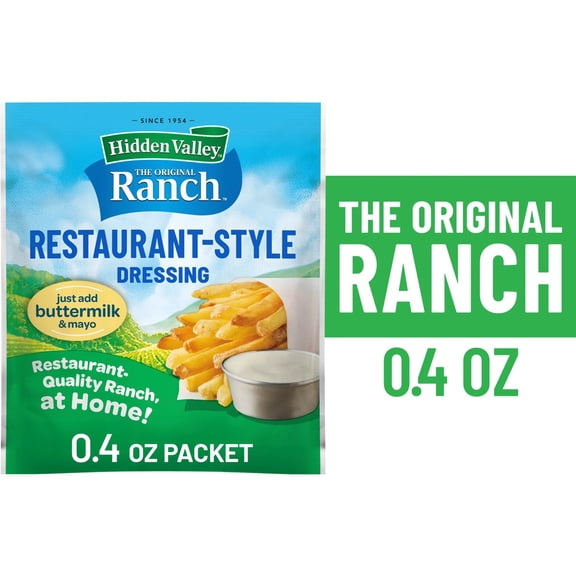 Hidden Valley Restaurant-Style Buttermilk Ranch Salad Dressing and Seasoning Mix, 0.4 oz