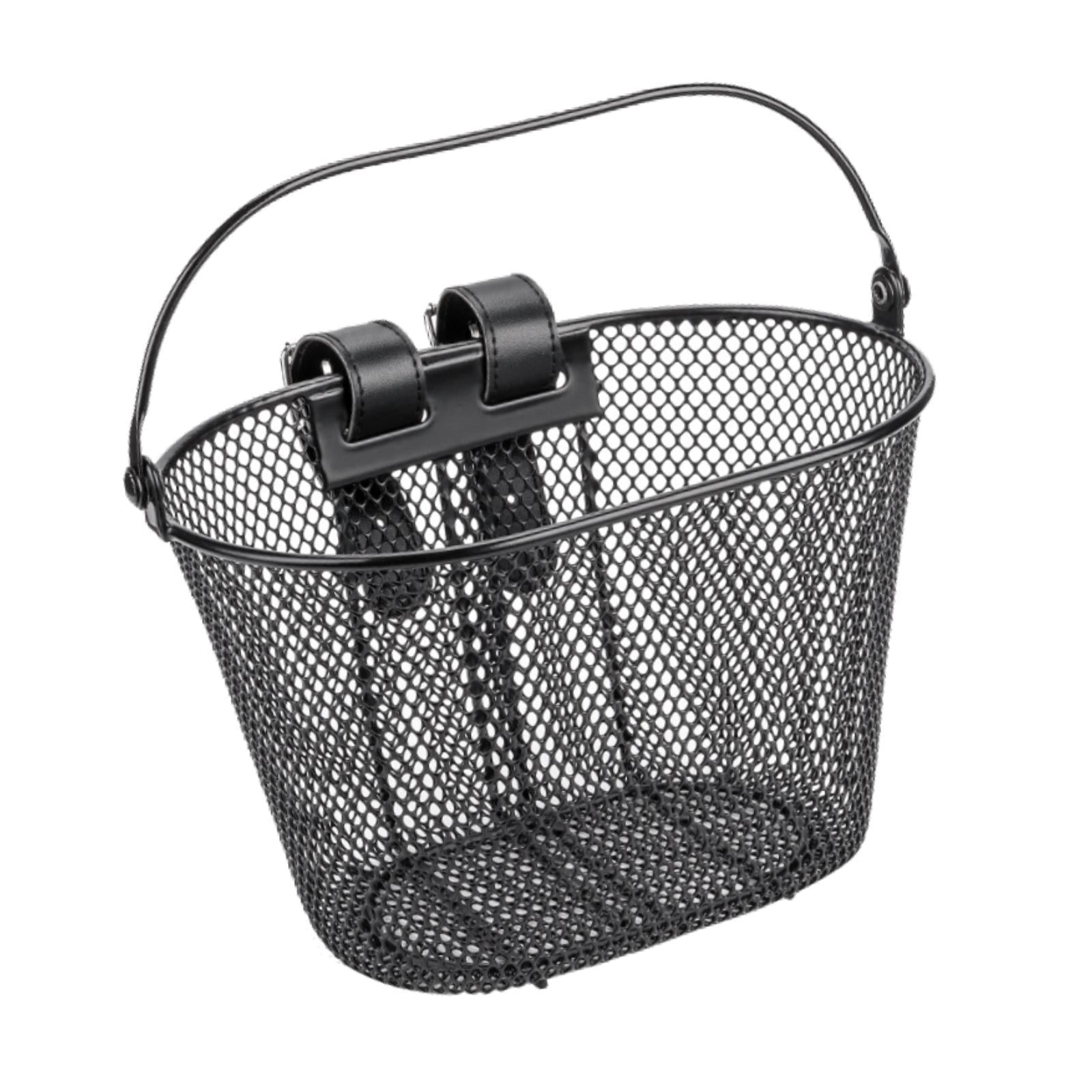 Baoblaze Kids Bike Basket Front Decor Carrier Cycling Basket for Girls Camping Street Black