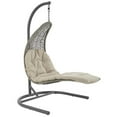 thumbnail image 2 of Modway Landscape Rattan & Fabric Patio Swing Chair in Light Gray and Beige, 2 of 7