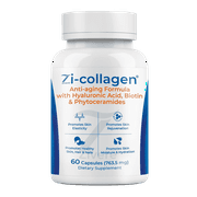Zivere Zi-Collagen Premium Marine Collagen Supplement for Hair, Skin & Nails Support, 60 Capsules