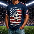 thumbnail image 5 of Zimjoy Men's USA Soccer Jersey Shirts 2026 Country Team Short Sleeve Crewneck Fan International Football Shirt Retro Streetwear Top Red 3XL, 5 of 6