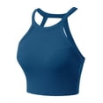 thumbnail image 7 of TYGHBN Women's Fashion Tops Neck Camisole with Built In Bra Soft Stretchy Comfortable Casual Tank for Music Festival Outdoor Indoor 4x plus Size Tops Slim Fit Active Tops for Women Loose Crop Top, 7 of 7