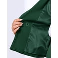 thumbnail image 5 of INSPIRE CHIC 2 Pieces Suit Set Business Set for Women's Work Long Sleeve Notched Lapel Formal Skirt Suit M Dark Green, 5 of 6