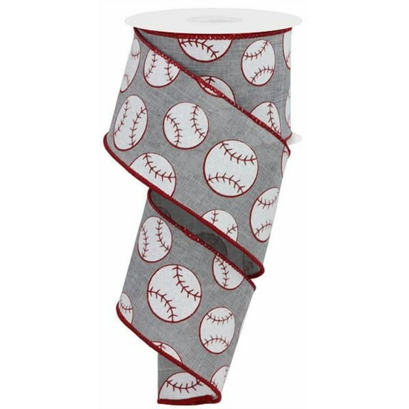 2.5" X10yd Glitter Baseball On Royal