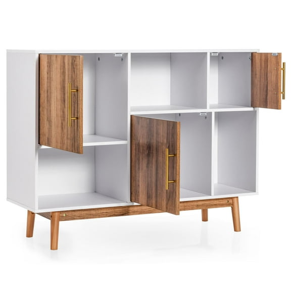 Giantex Sideboard Storage Cabinet W/Storage Compartments, Display Cupboard Cabinet for Home&Office, Television Stand