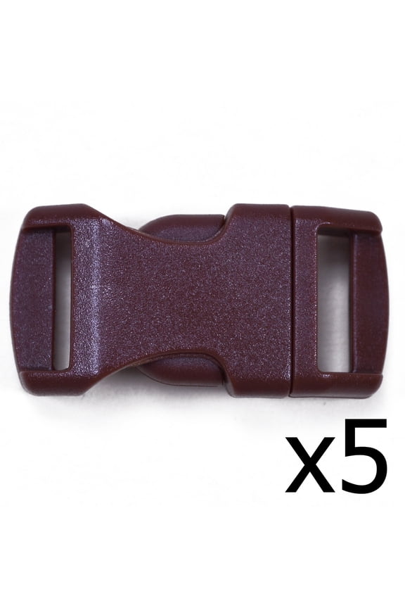 Brown 1/2 Inch Buckle - 5 pack - Great for Paracord