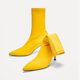 thumbnail image 2 of Botas de calcetín de otoño para mujer, tacones altos de tela elástica, botines con punta estrecha, zapatos de tacón de aguja para mujer-AM, 2 of 5