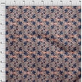 thumbnail image 3 of oneOone Cotton Cambric Fabric Leaves & Floral Block Print Fabric BTY 56 Inch Wide, 3 of 4