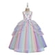 thumbnail image 5 of Vestido infantil europeo y americano Vestido para niñas Vestido de princesa de hilo abullonado de arcoíris de malla de unicornio, 5 of 5