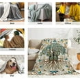 thumbnail image 7 of Yibo Tree of Life Butterfly Super Soft Flannel Blanket for Sofa Couch Bed Camping Travel Plush Warm Cozy Bed Home Decor for All Seasons,for Throw/Travel, 7 of 7