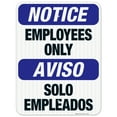 thumbnail image 1 of Bilingual Employees Only Sign, OSHA Sign, 18x24 Reflective Aluminum EGP, 1 of 8