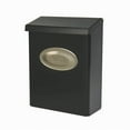 thumbnail image 1 of Designer Vertical Wall-Mount Mailbox, Conceald Lock, Medium, Black Steel + Satin Nickel -DVK000AM, 1 of 4
