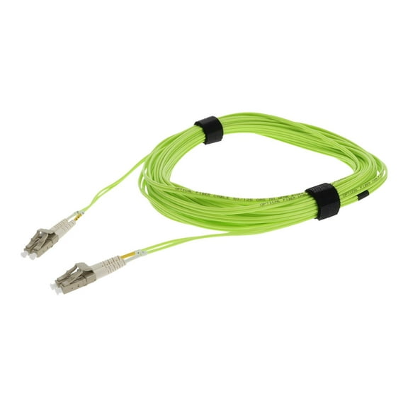 AddOn 10m LC [Male] to LC [Male] Lime Green OM5 Duplex Fiber OFNR [Riser-Rated] Patch Cable (add-lc-lc-10m5om5)
