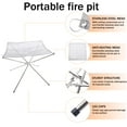 thumbnail image 4 of 22" Collapsible Stainless Steel Mesh Fire Pit Portable Outdoor Fire Pit Stainless Steel Campfire Grill, 4 of 8