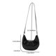 thumbnail image 4 of Bolso bandolera de moda para mujer Bolso de media luna simple para regalo de cumpleaños (negro) Sywqhk Para Estrenar, 4 of 8