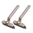 thumbnail image 1 of Ergonomic Handle Scrubber 2pcs Rotatable Crevice Brush Hangable Long Handle Multifunction Kitchen Bathroom Tile Dead Angle Gap Groove Grout Cleaner, 1 of 8