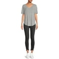 thumbnail image 4 of Time and Tru Women's V-Neck Tunic T-Shirt, 2-Pack, 4 of 5
