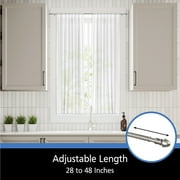 Mainstays Madelyn Adjustable Café Curtain Rod Set, 7/16 in Diameter, 28-48 in