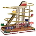thumbnail image 5 of Northlight LED Lighted Animated and Musical Roller Coaster Christmas Village Display - 16.75", 5 of 6
