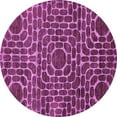 thumbnail image 1 of Ahgly Company Indoor Round Abstract Purple Modern Area Rugs, 4' Round, 1 of 4