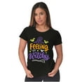 thumbnail image 4 of Cute Spooky Halloween Feeling Witchy Womens Slim Fit Graphic Tee Brisco Brands S, 4 of 5