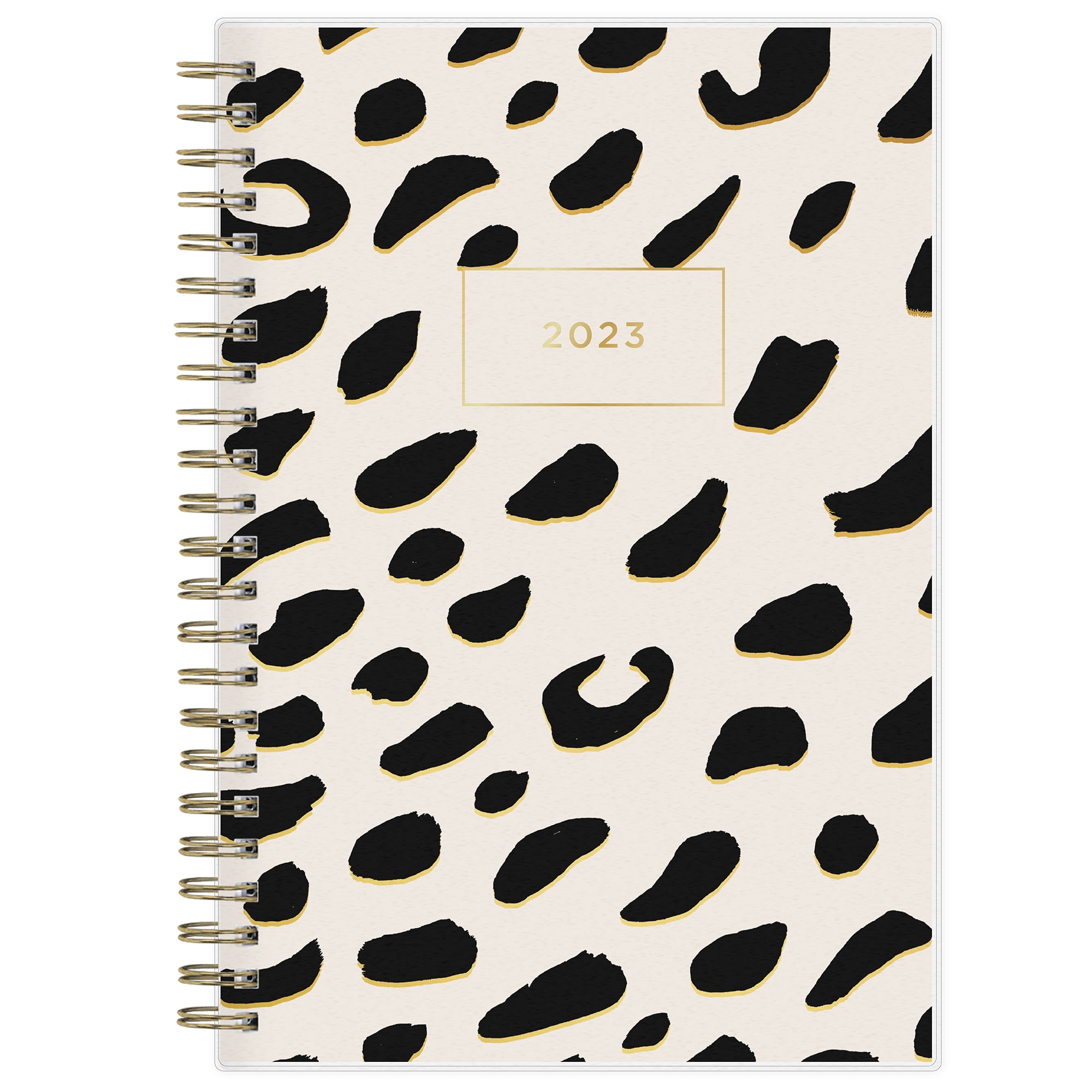 2023 Weekly & Monthly Planner, 5x8, Ashley G for Blue Sky, Leopard Black