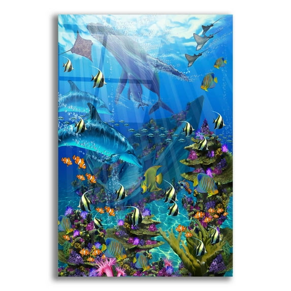 Epic Art 'Golden Triangle Shipwreck' by Enright, Acrylic Glass Wall Art, 16"x24"