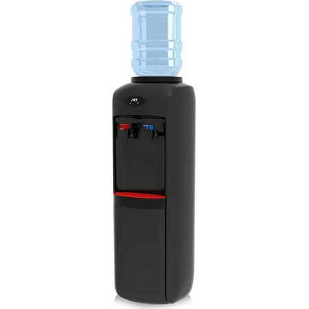 IKT Water Dispenser, Top Loading Water Cooler with Compressor Cooling, Child Safety Lock, Energy Saving, ETL Approved Hot and Cold Water, Black