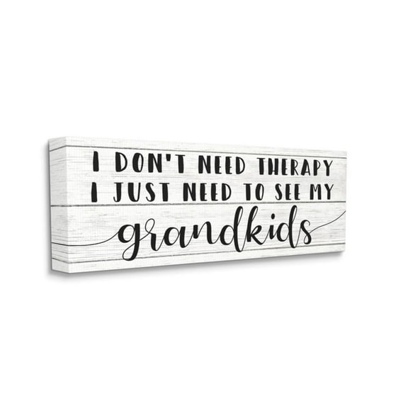 Stupell Industries I Need My Grandkids Phrase Funny Therapy Reference Design by Daphne Polselli, 20" x 48"