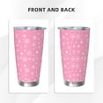 thumbnail image 3 of KLL Snowflake pink backgrounds Print 40oz Stainless Steel Insulated Car Cup with Spillproof Lid - Keep Your Drink Hot or Cold on the Go-Without Straw, 3 of 8