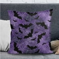 thumbnail image 2 of FOR U DESIGNS Bat Spider Web Purple Pattern 3 Pcs RV Dinette Cushion Covers Breathable Camper Cushion Slipcover with Pillowcase, Stretch 2 Seat Sofa Chair Cover Camper Seat Covers Halloween Decor, 2 of 8