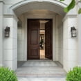 thumbnail image 4 of Maxax 2-Pack Bronze Outdoor Wall Lights, Waterproof Dusk-to-Dawn Exterior Wall Lanterns with Ripple Glass for Porch, Garage, Entryway, Patio, 4 of 7