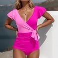thumbnail image 2 of Women's Sexy Solid Color Plus Size Bikini Swimsuit Perfect For Beach, 2 of 4